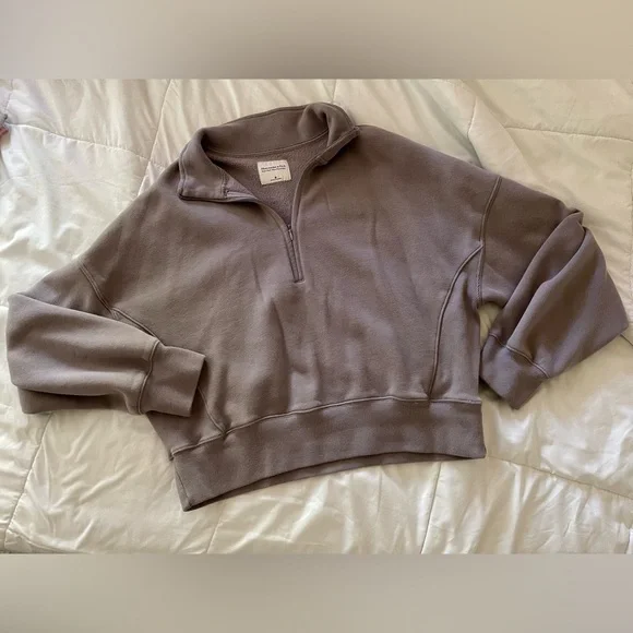 Abercrombie & Fitch Soft Max Essentials Quarter Zip - Picture 1 of 4